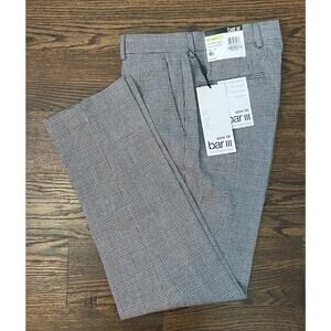 Bar III Suit Separates Men's 30x30 Dress Pants Slim Fit Black/White Plaid NEW